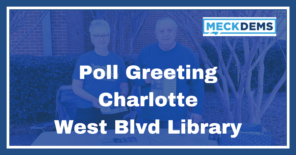 Protect Democracy Volunteer To Be A Poll Greeter (West Blvd Library